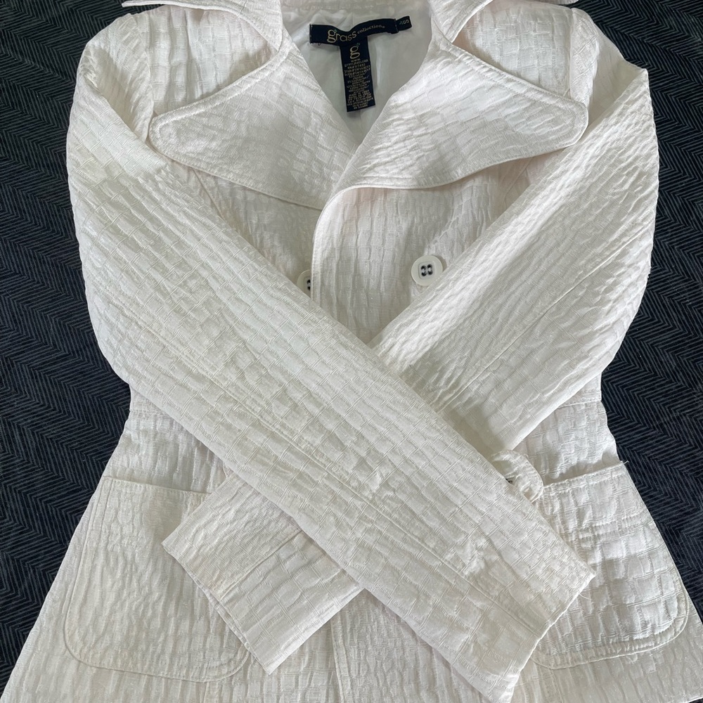 Grass Collection Collared Textured Off White Juni… - image 5